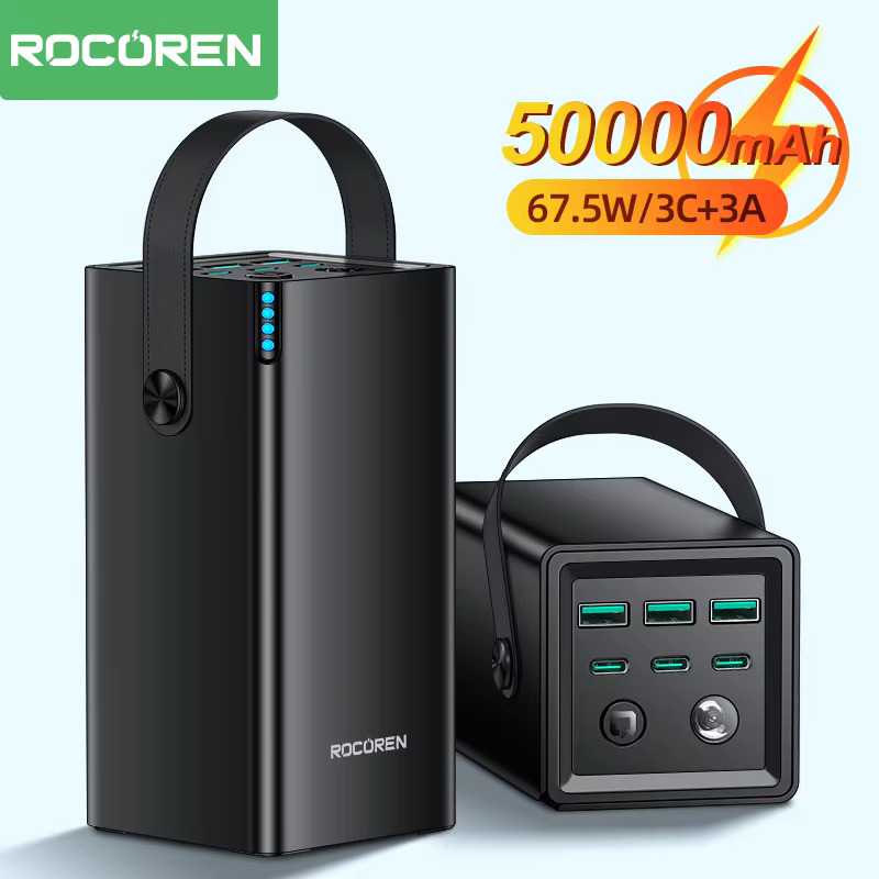 Rocoren 50000mAh 67.5W Power Bank (3C+3A) Price in Bangladesh